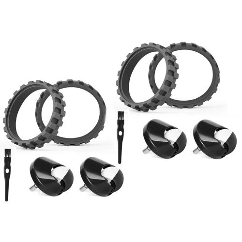 Pneus de remplacement pour aspirateur Irobot Roomba série 500,600,700,800,900, assemblage de roues à roulettes avant (4 roues + 4 roues)