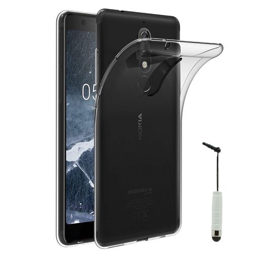 Coque Silicone Pour Nokia 5.1 (2018) 5.5" Gel Ultraslim Et Ajustement Parfait - Transparent + Mini Stylet