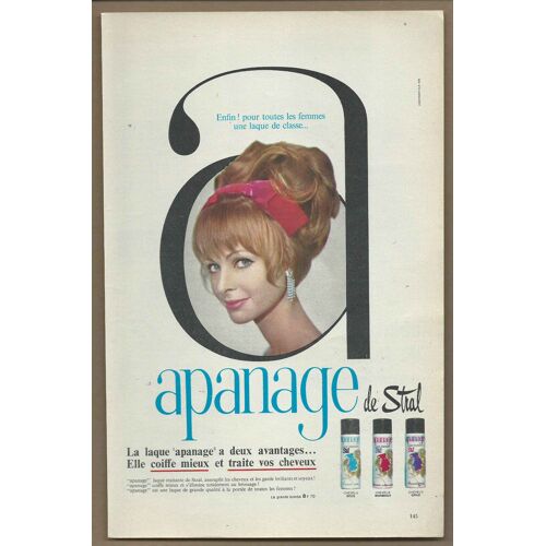 Publicité Papier - Laque Apanage De Stral De 1965