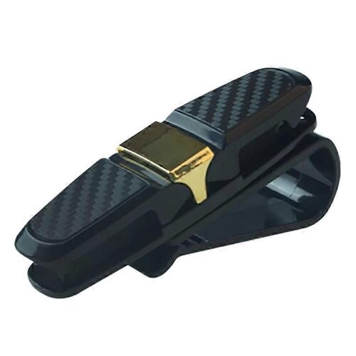 Pare-Soleil De Voiture 1 Pièce Cadre De Lunettes, Lunettes De Soleil, Lunettes Et Porte-Cartes, 180 Degrés Double - Pince Rotative - Doré