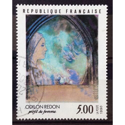 Odilon Redon - Profil De Femme 5,00 (Superbe N° 2635) Oblitération Très Légère / Propre - France Année 1990 - N22800