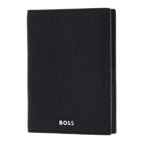 Étui pour carte d'identité - HUGO BOSS - Classic Grained Passport Case - Cuir de vache - Noir - RFID