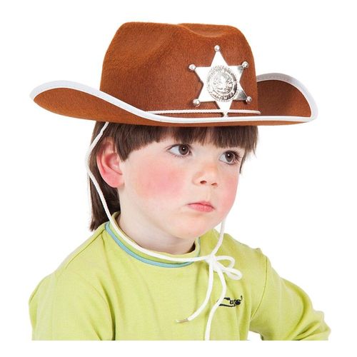 Chapeau De Cowboy Marron Pour Enfant (Taille Unique Enfants)
