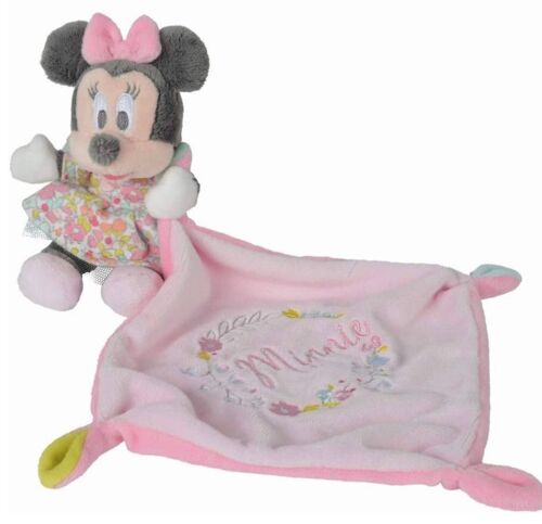 Doudou Minnie Rose Fleurs Mouchoir Disney Baby Floral Jouet Peluche Mouse Blankie