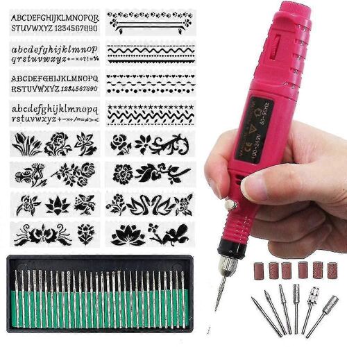 Graveur Électrique Graveur Stylo Mini Diy Etcher Graveur Graveur Kit D'outils Avec Pointe De Diamant Pour La Gravure Sur Métal Vitrocéramique Plastique Bois J
