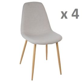 Lot De 4 - Chaise Design Scandinave Roka - Gris Clair