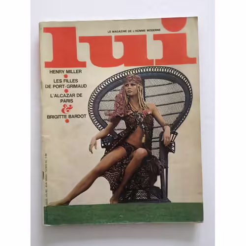Lui 068 N° 68 L'alcazar De Paris Cover Brigitte Bardot Nude Fille De Port-Grimaud Erotic Aslan 1969