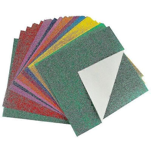Glitter Origami Paper, 50 Feuilles Colorées Origami Sparkly Paper Premium Craft Origami, 25 X 25cm