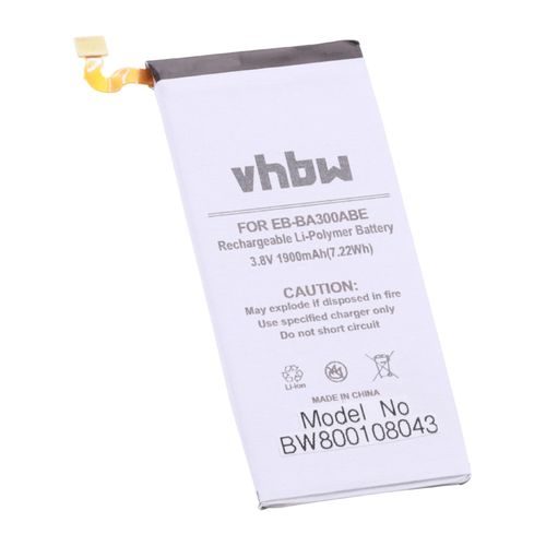 Batterie Li-Ion Vhbw 1900mah (3.8v) Pour Téléphone Smartphone Samsung Galaxy A3 .Remplace: Eb-Ba300abe.