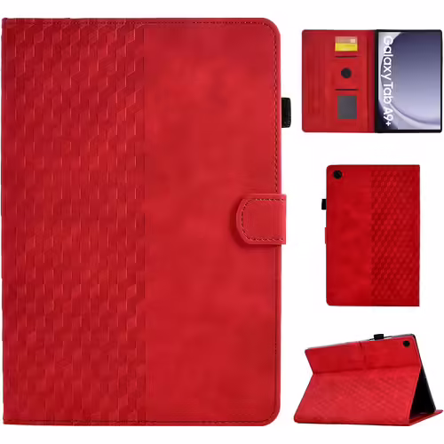 Mo-Bte Coque Pour Samsung Galaxy Tab A9+/A9 Plus 2023 11.0'' (Sm-X210/Sm-X215/Sm-X216) Housse De Protection En Cuir Pu Étui Case Tablette Étui Smart Cover Pour Samsung Galaxy Tab A9+ 2023, Rouge