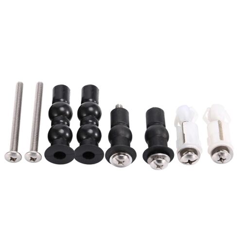 Vis multifonctions 1/4 de pouce Kit de charnières de siège de toilette Pièces de rechange de fixation supérieure en acier inoxydable Écrous Quincaillerie
