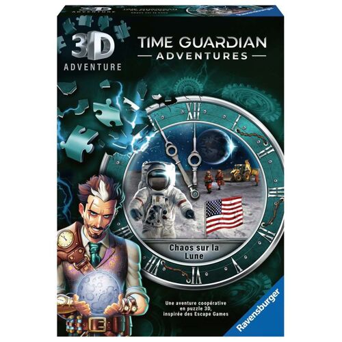 Ravensburger - Puzzle 3d Time Guardians - Chaos Sur La Lune - Inspiré Des Escape Game - Aventure - 216 Pièces - 11552