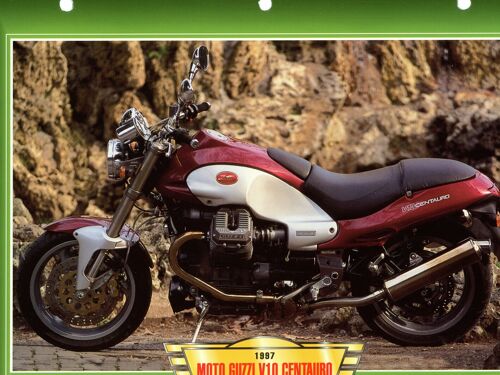 Fiche Technique Moto Guzzi V10 Centauro 1997 Motorcycle Card Collection Moto Passion Atlas