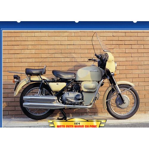 Fiche Technique Moto Guzzi Nuova Falcone 1974 Motorcycle Card Collection Moto Passion Atlas