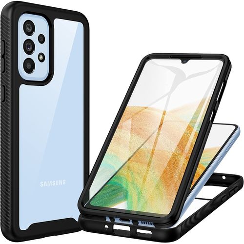 Coque Samsung A33 5g, Coque Antichoc À 360 Degrés Avec Protection D'écran Intégrée Robuste Double Face Pare Chocs Transparent Coque Complète Pour Samsung Galaxy A33 5g 6,4"" Noir
