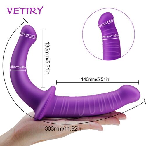 Godemiché Double Pénétration Sans Bretelles Pour Femme, Gode À Deux Têtes Et À Deux Extrémités, Vagin, Jouets Sexuels De Masturbation, Pour Couple