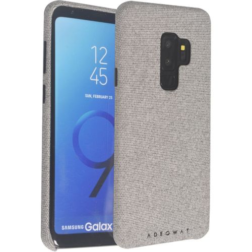 Coque Adeqwat Samsung S9+ Textile Gris Clair