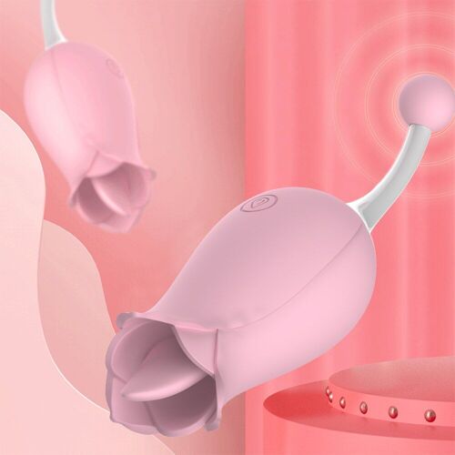 Masseur De Clitoris Puissant À 10 Vitesses, Stimulation Du Point G, Masturbation Féminine, Double Tête En Forme De Fleur, Vibrateur Léchant La Langue