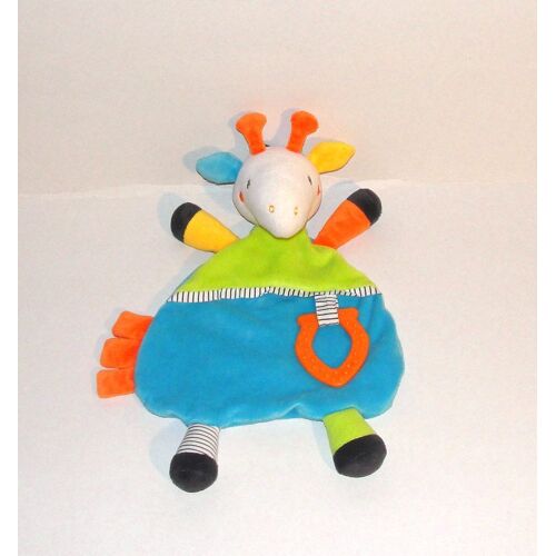 Girafe Topomini Naissance Doudou Peluche Girafe Vache Plat Anneaux Dentition