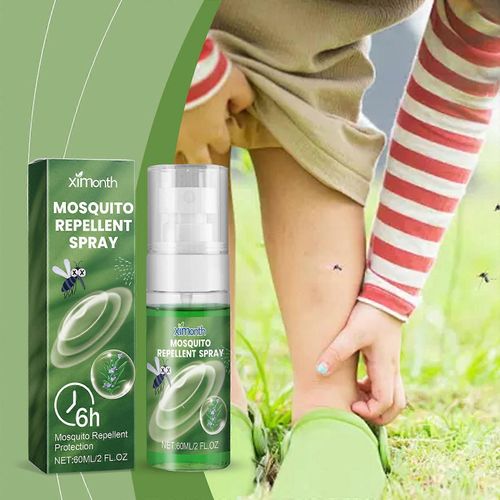 Spray anti-moustiques de 60 ml pour enfants et adultes, répulsif anti-moustiques portable, ingrédients végétaux pour les voyages de camping en plein air