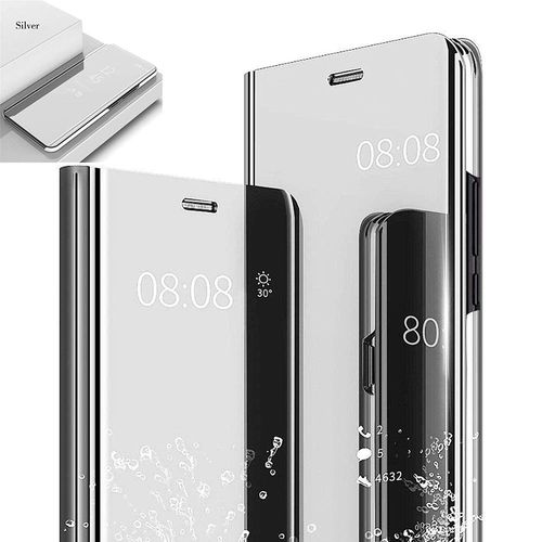Etui Housse Samsung Galaxy S10 Clear Miroir Transparent View Rabattable Coque De Portection Pour Samsung Galaxy S10 - Argent