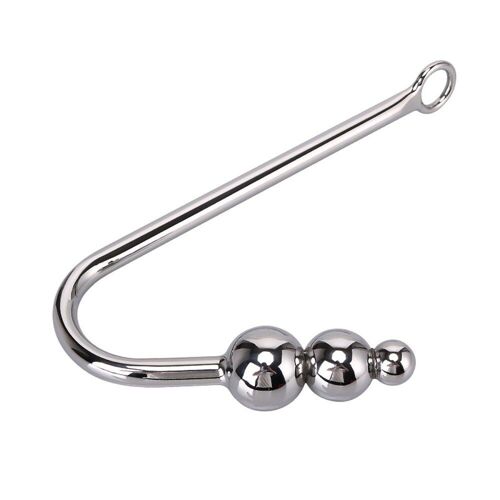 Crochet Anal En Acier Inoxydable, 1 Pièce, Plug Anal En Métal, Jouet De Jeu Sexuel À Trois Balles, Livraison Directe