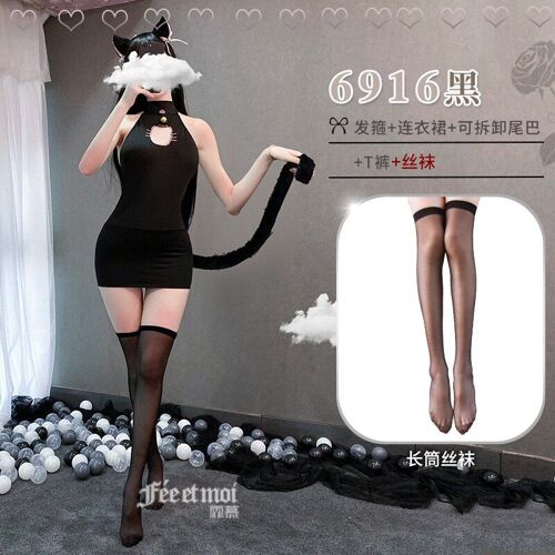 Pull À Col Roulé Et Sous-Vêtements Sexy À Poitrine Ouverte, Costume De Cosplay Anime, Haut Ajouré Et Mini Jupe Pom-Pom Girl Cos