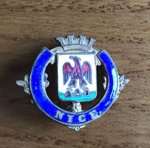 Ancien Insigne Émaillé Ville De Nice Diam. 32 Mm