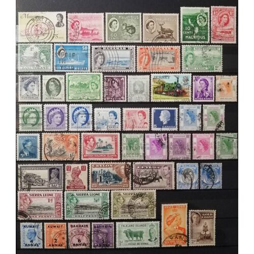Royaume-Uni Lot De 50 Timbres Du Commonwealth