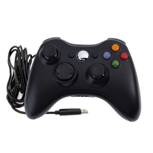 Manette de jeu Dual Vibration Gamepad Joystick pour Microsoft Xbox 360 Xbox 360 Slim ou PC Windows - USB filaire