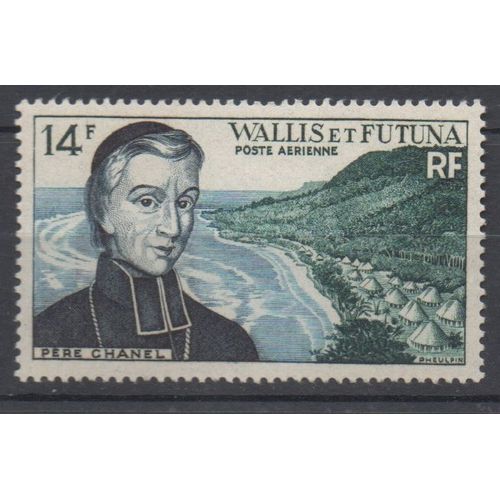 Timbre Poste Aérienne France Wallis Et Futuna 1955 Yvert Et Tellier Pa N°15 Père Chanel Neuf** Gomme Intacte