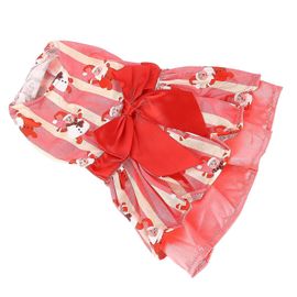 Mini Robe Pour Chien Pour Petits Chiens Polyester 2024 Motif Festif Matériau Doux Entretien Facile