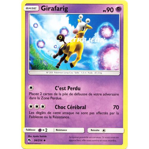 Pokémon - 94/214 - Girafarig - Sl8 - Soleil Et Lune - Tonnerre Perdu - Peu Commune