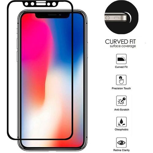 Film De Protection Protecteur D'écran En Verre Trempé Transparent Pour Apple Iphone Xr, Noir