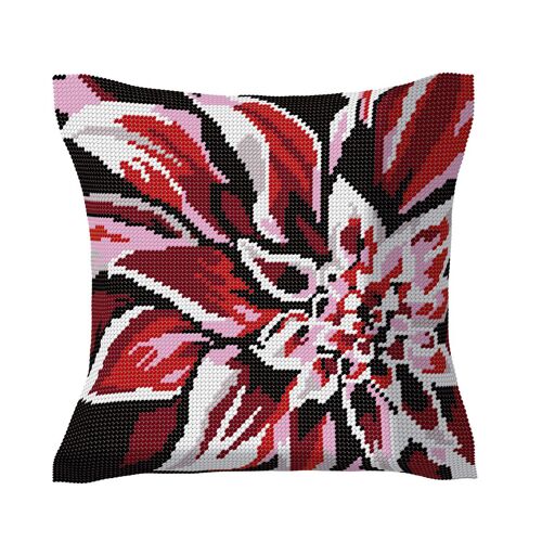 Kit Coussin Demi-Point Fleur Rouge