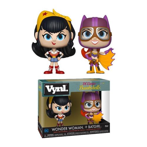 Dc Bombshells Pack 2 Figurines Vnyl. Wonder Woman + Batgirl 10 Cm