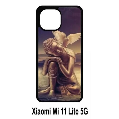 Coque Pour Xiaomi Mi 11 Lite 5g - Buddha - Silicone - Noir