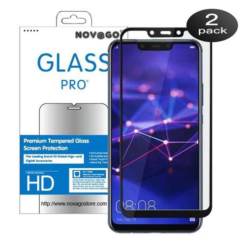 Huawei Mate 20 Lite - Pack De 2 Films Protection Écran En Verre Trempé Résistant Couvre La Totalité De L'écran (X2, Noir)
