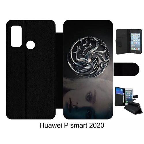Etui À Rabat Pour Huawei P Smart 2020 - Got Targaryen - Simili-Cuir - Noir