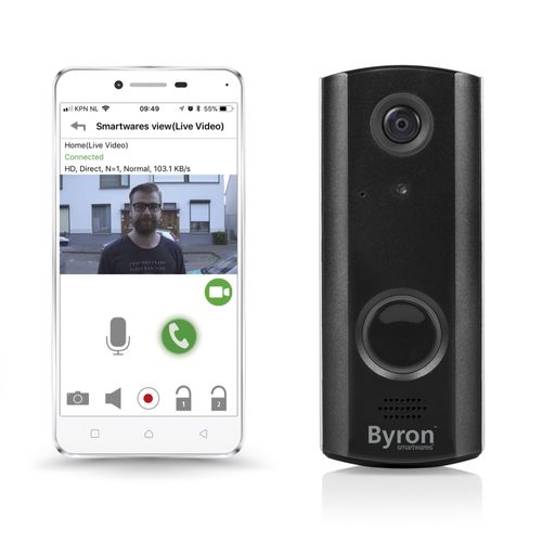 Smartwares DIC-23216 Interphone vidéo IP radio, Wi-Fi Station extérieure 1 foyer noir-argent