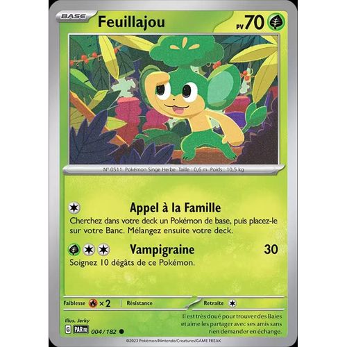 Carte Pokémon - Feuillajou 004/182 - Faille Paradoxe Ev04