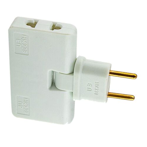 Rotate EU Plug Converter 3 en 1 Rallonge de prise rotative 180 degrés Extension Plug Mini Outlet Ada