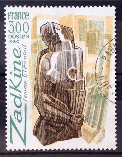 Zadkine - Femme À L'eventail 3,00 (Superbe N° 2074) Oblitération Très Légère / Propre - France Année 1980 - N22453