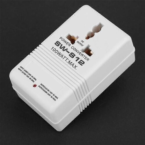 SW-S12 100W 110V/120V à 220V/240V Convertisseur de transformateur de tension abaisseur Voyage Double canal P