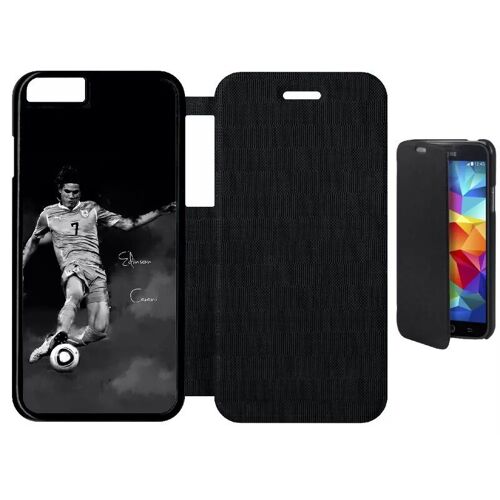 Etui A Rabat - Fc Psg Cavani - Compatible Avec Apple Iphone 6s - Simili-Cuir - Bord Noir