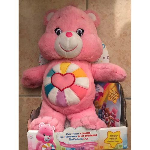 New Care Bears 2016 Pink Hopeful Heart Bear 14” Plush Teddy Stuffed Animal Les Bisounours Rose 