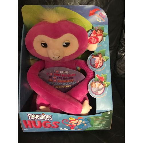 Wow Wee - Peluche interactive Fingerlings bébé singe Rose / Bella 