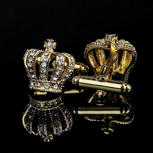 Lot Nouveau Vintage Acier Inoxydable Doré Argent Rond Cadeau De Mariage Hommes Boutons De Manchette