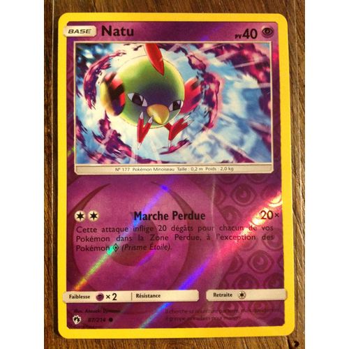 Natu Reverse 87/214 Série Soleil Et Lune Tonnerre Perdu