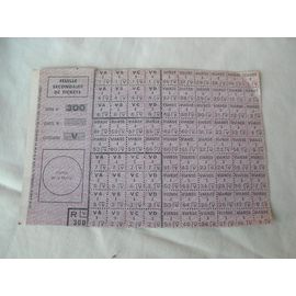 Ww2/Postwar France Ticket De Rationnement Feuille Secondaire De Ticket Série 300 Catégorie V